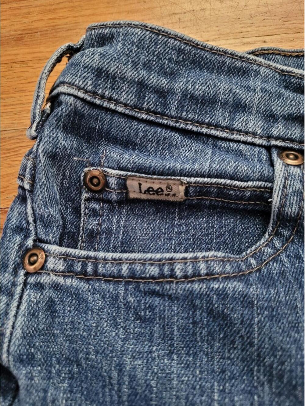 Lee Relaxed Straight Leg At The Waist - Women's Size 16 Long 98% Cotton - Picture 6 of 9